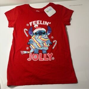 Stitch feeling Jolly kids T-shirt red size 7-8 nwt